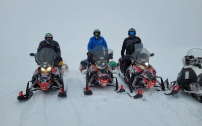 Three Old Guys Get Their Snowmachine Motors Running