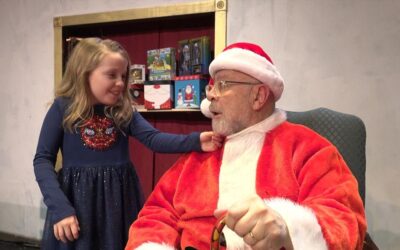 Santa is in the holiday spirit